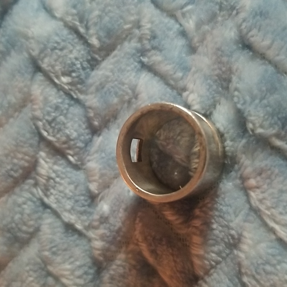 Gucci silver 925 G logo Cutout Ring sz. 4 - Picture 11 of 11